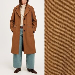 Anthropologie Avec Les Filles Three Button Brown Fall Coat